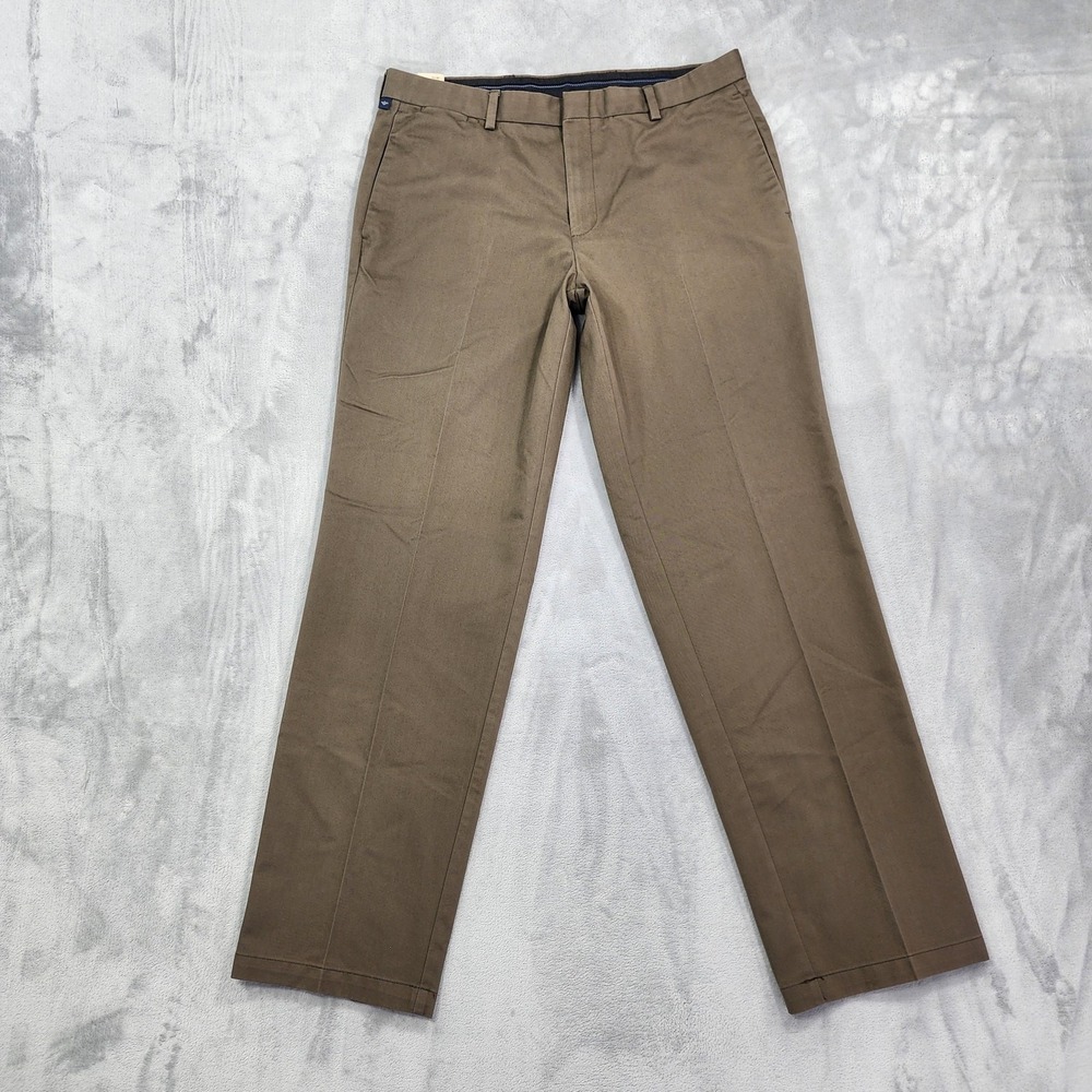 Vintage Dockers Pants Mens 36x34 Brown Regular Fit Stain Defender Chino Office
